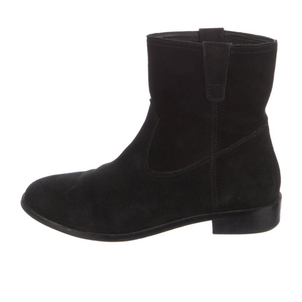 REBECCA MINKOFF Black Suede Ankle Boots, sz 7